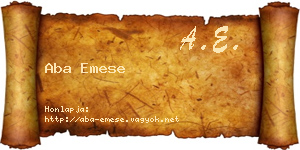 Aba Emese névjegykártya