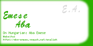 emese aba business card